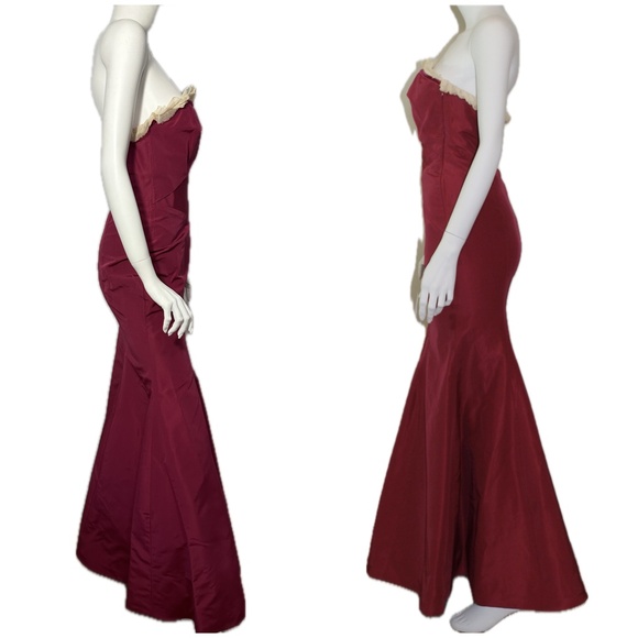 CAROLINA HERRERA - RENEE's OSCAR $5490 Runway RASPBERRY SILK Gown Dress 4-6 - Picture 9 of 14